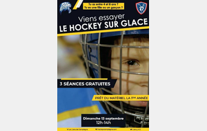 Porte Ouverte  - 12h->14h Venez découvrir le Hockey