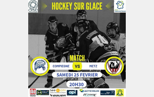 Prochain match senior 20h30 : Compiègne vs Metz