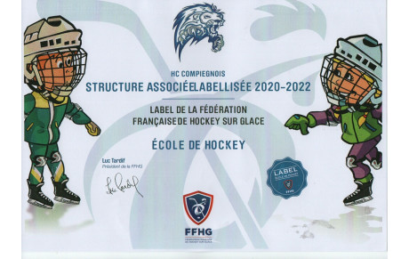 Obtention du label FFHG &quot;Ecole de Hockey&quot; 2020-2022
